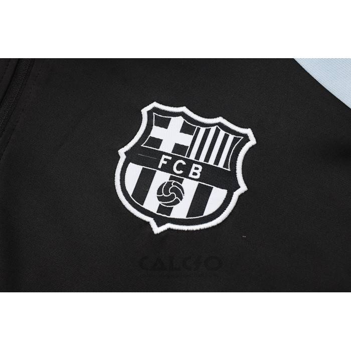 Tuta da Track di Felpa FC Barcellona 2024-2025 Nero e Grigio